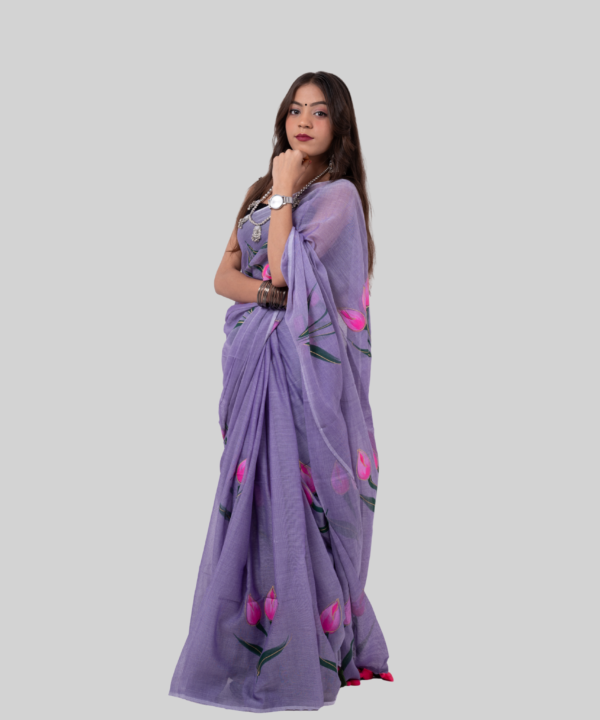 Mal Cotton Handpainted - Purple