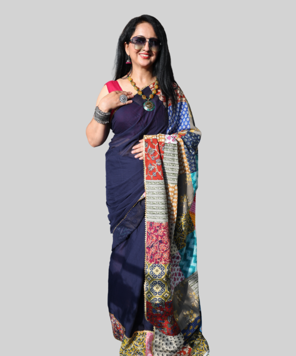 Pure Cotton with Patch Work Border and Palla