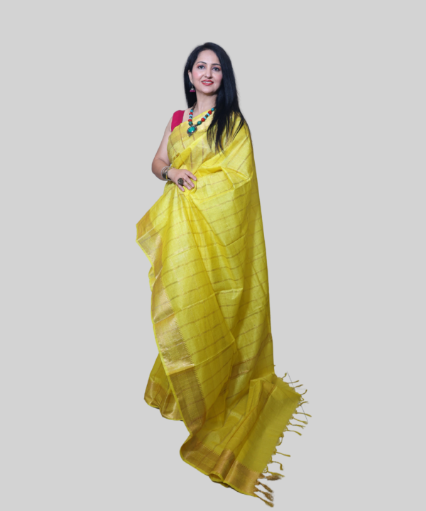 Maheshwari Silk - Copper Check
